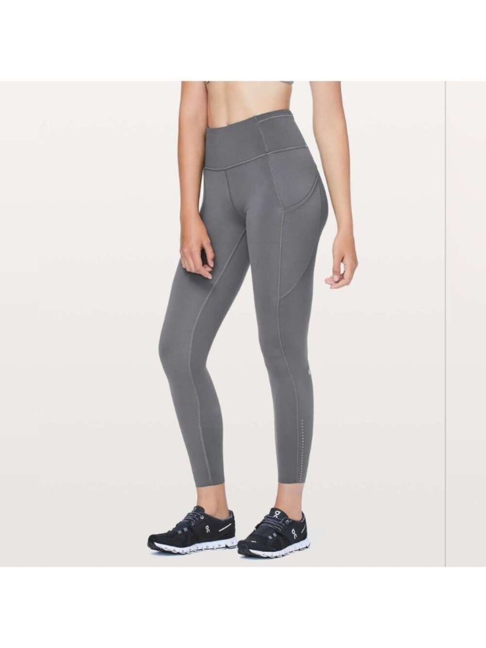Lululemon Fast & Free 7/8 Tight II *Nulux 25" Dark Carbon